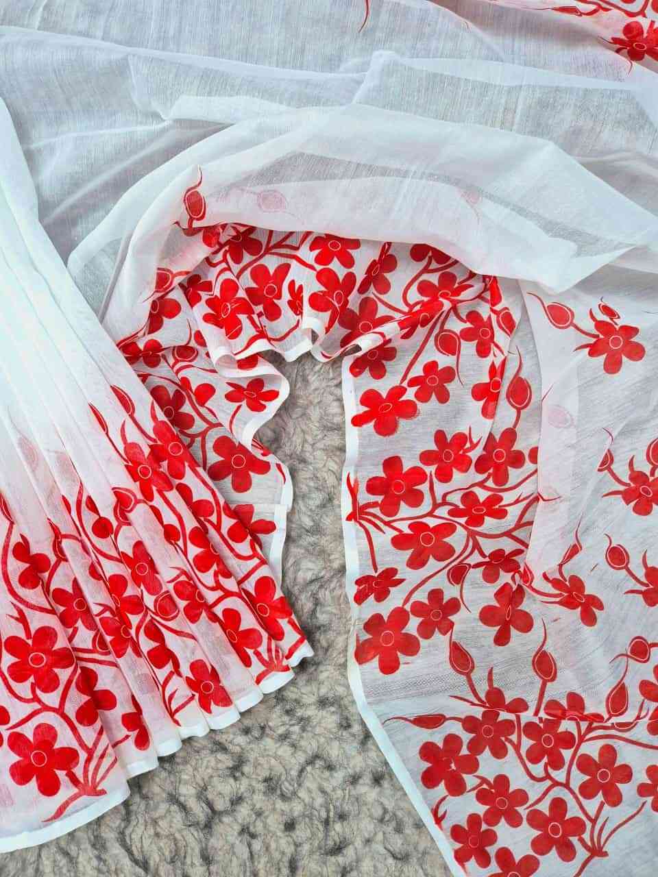 স্কিন প্রিন্ট শাড়ি 💥