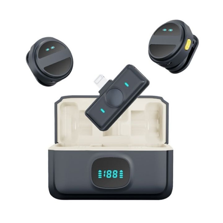 SX-21 Dual Wireless Microphone for Type-C & Lightning (1:2) – All Devices Supported